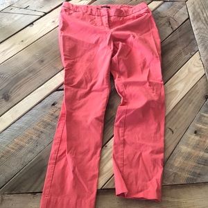 Worthington slim fit crop dress pants coral